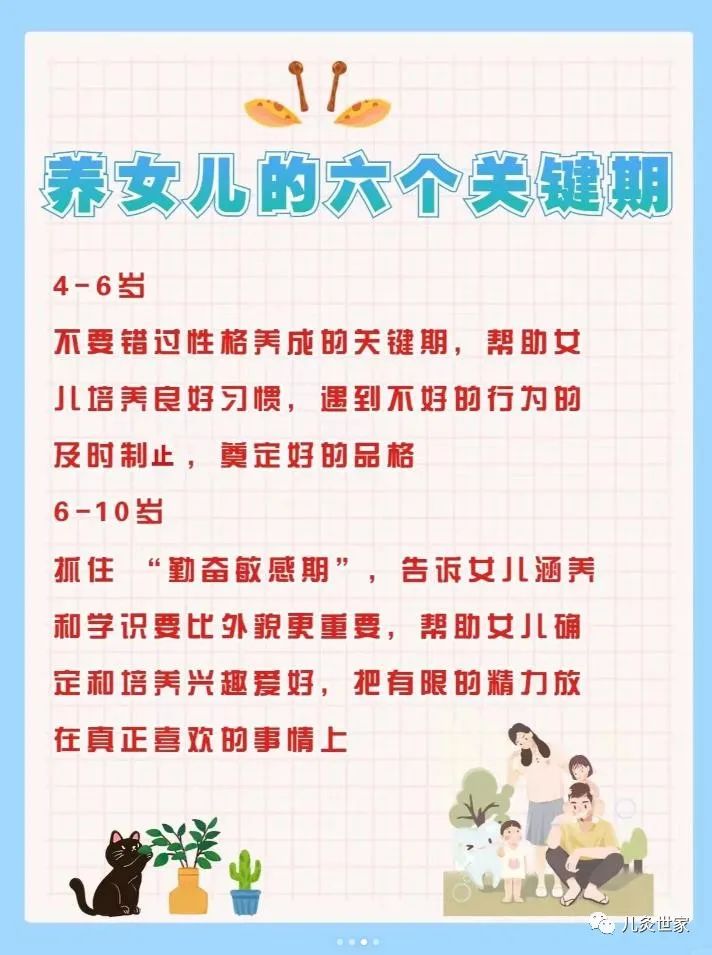 养育女孩的六大关键期